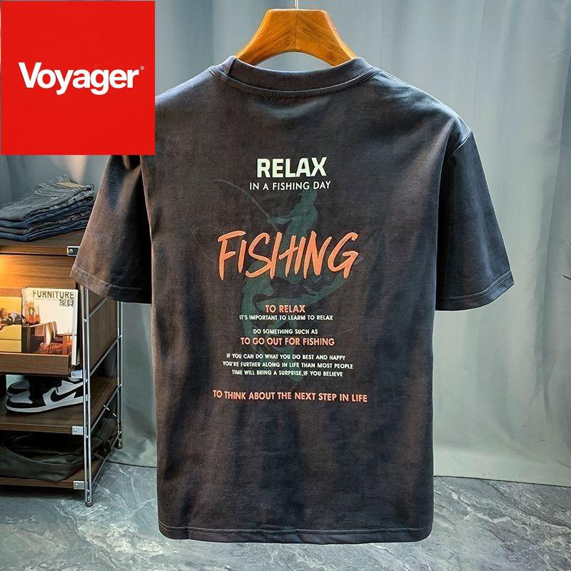 Quần Áo Nam, Tay Ngắn Mùa Hè, Voyager Store, Sang Trọng Giá Cả Phải Chăng, Ôm Sát, Tay Lửng Áo, Thương Hiệu Thời Trang Ins Áo Phông, Áo Thường Ngày, Dành Cho Nam Giới 1