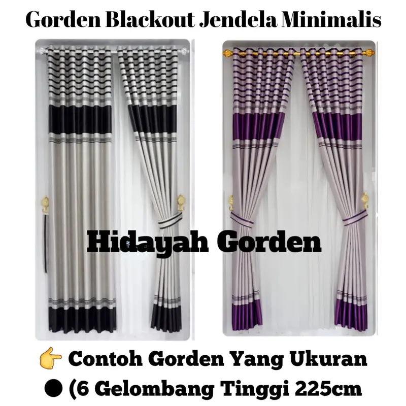 Gorden Jendela Ruang Tamu Minimalis Motif Garis Pelangi Untuk Pintu Kamar & Tirai Jendela Minimalis 7