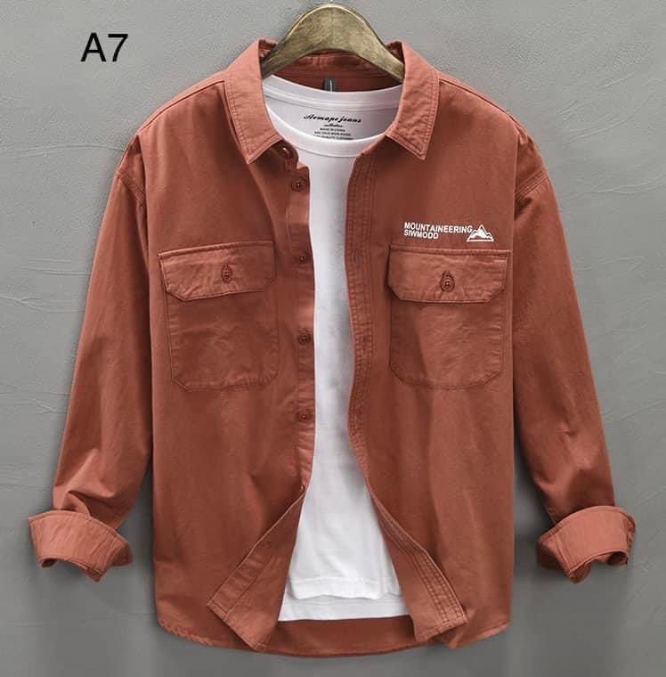 áo somi nam mặc 4 mùa chất liệu cotton thô- cổ đức - trẻ trung