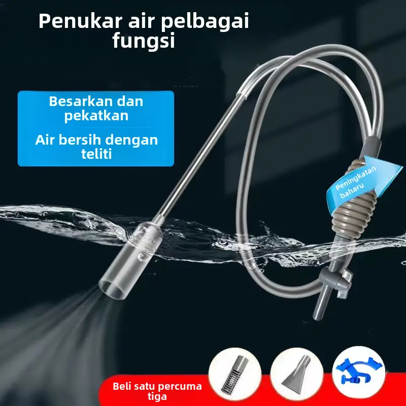 Kit Siphon Akuarium Manual, Pelbagai Fungsi, Memperkenalkan Diri, Tidak Memerlukan Elektrik
