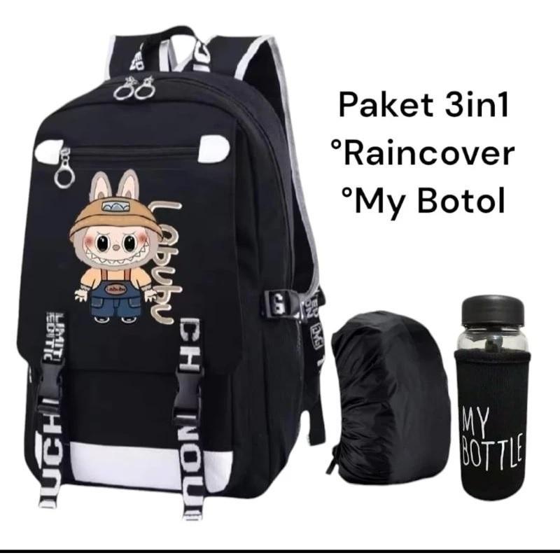 Product Introduction of ADN STORE - TAS SEKOLAH ANAK SD PAUD TK KARAKTER LABUBU TAS RANSEL SEKOLAH ANAK LAKI LAKI PEREMPUAN TAS LABUBU FASHION FREE JAM LED MY BOTTLE BANYAK BONUSNYA 22