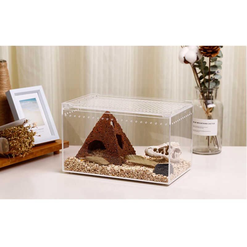 Product Introduction of Transparent Acrylic Reptile Breeding Box Lizard Amphibian Spider Terrarium Leak proof Habitat Arboreal Tarantula Enclosure 31