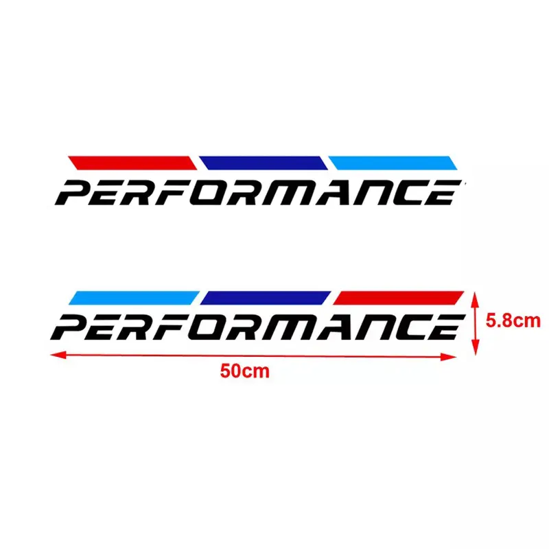 Bộ 2 Tem dán cửa xe ô tô Performance 02 Nhãn Dán Decal 3