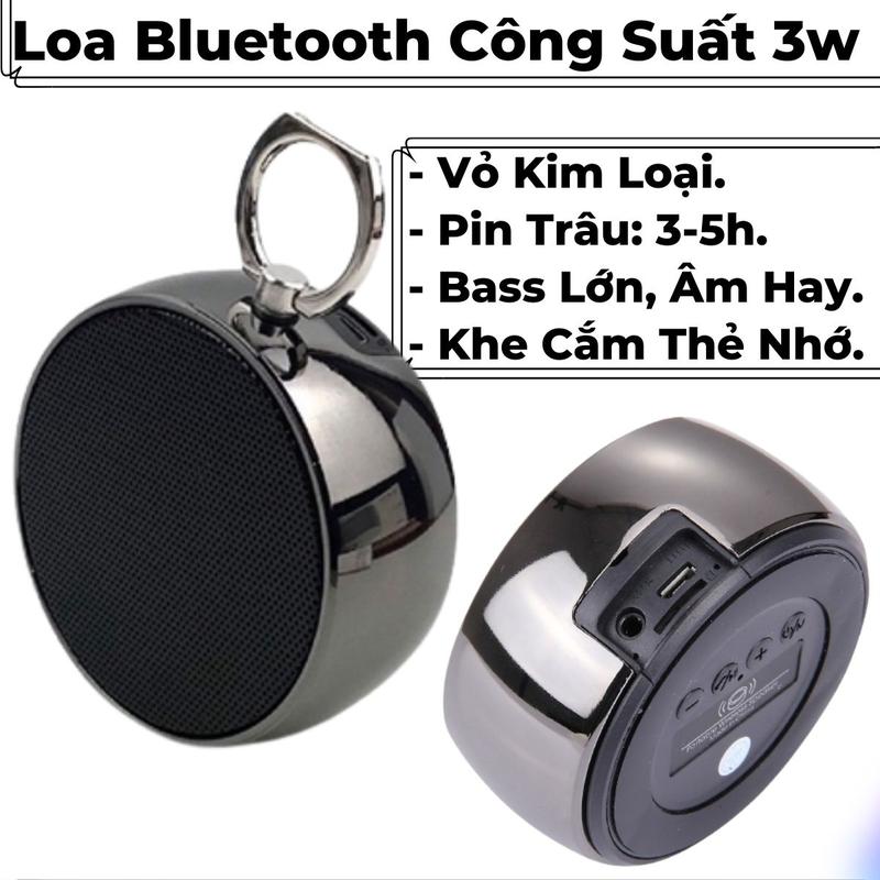 Loa Bluetooth Mini BS02 Nghe Nhạc Công Suất Lớn, Bass Mạnh, Có Khe Cắm Thẻ Nhớ, Giá Rẻ Cho Điện Thoại, Máy Tính,...