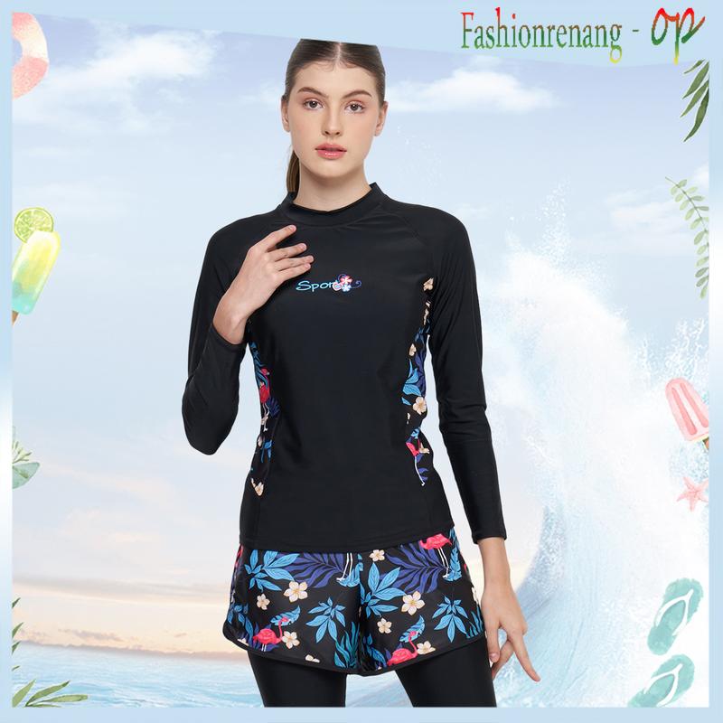 31013  Baju Renang Wanita/Baju Renang Dewasa/Baju Renang Muslim/Dua Piece Fashion Dewasa Baju Renang Lengan Panjang Pakaian Selam/Baju Renang dengan Hijab 5