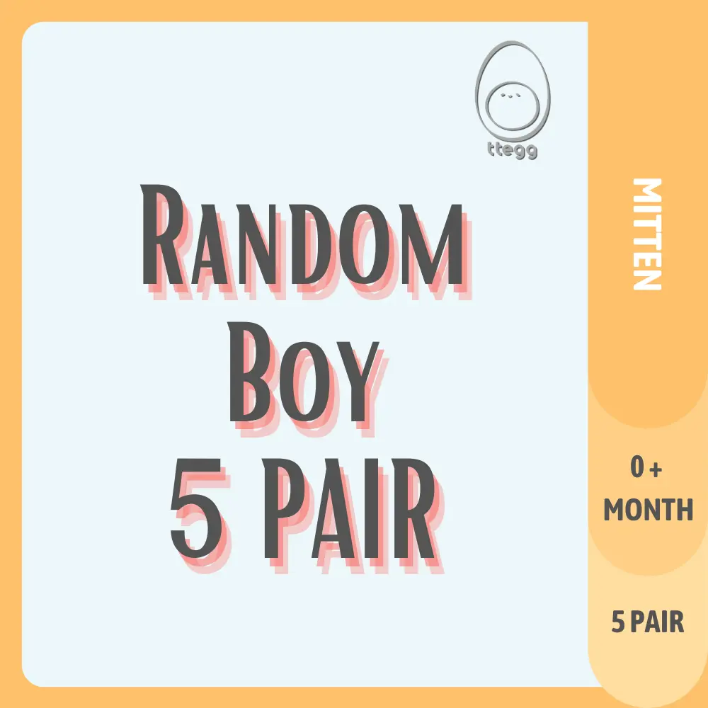 Newborn Baby Colorful Cute Design Mittens 5 pair/ Sarung Tangan Bayi 5 pasang [Random Design]
