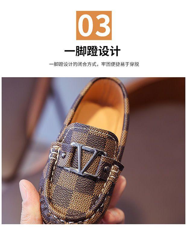Product Introduction of Giày Da Bé Trai, Gommino Thoáng Khí Cho Trẻ Em, Phong Cách Hàn Quốc, Giày Lười, Lofter, Thích Hợp Cho Mùa Lò Xo Và Mùa Thu, Giày Đế Mềm Cho Bé, Thiết Kế Kẻ Sọc 5