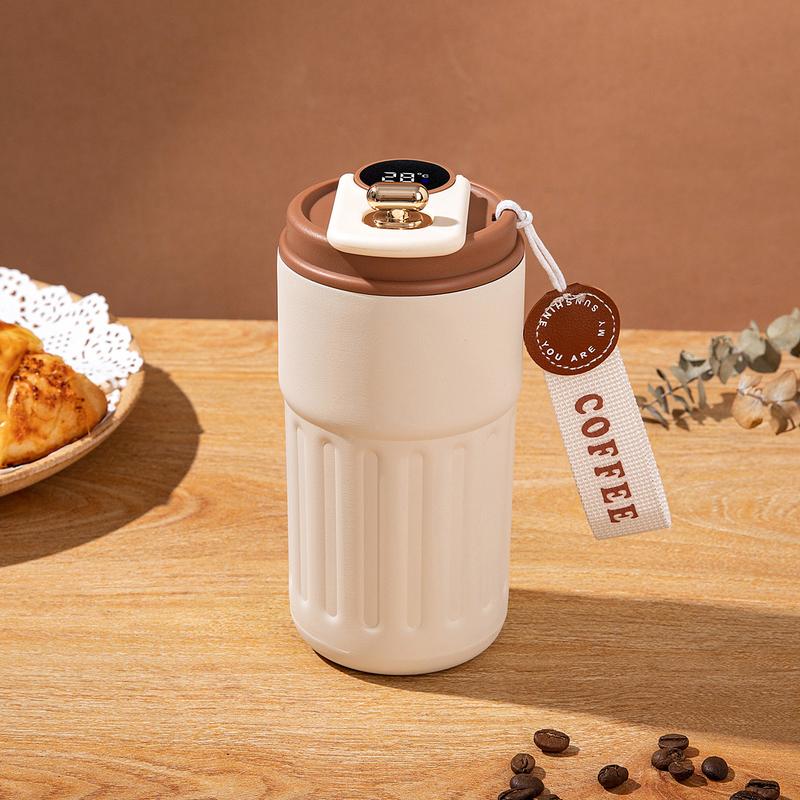 Product Introduction of New Coffee Cup 316 Stainless Steel Insulation Cup Women's Water Cup Intelligent Temperature Display Insulation Cup Cold and Hot Drink Water Cup Office Cup Sports Outdoor Water Cup Gradient Color Water Cup 410ml 7