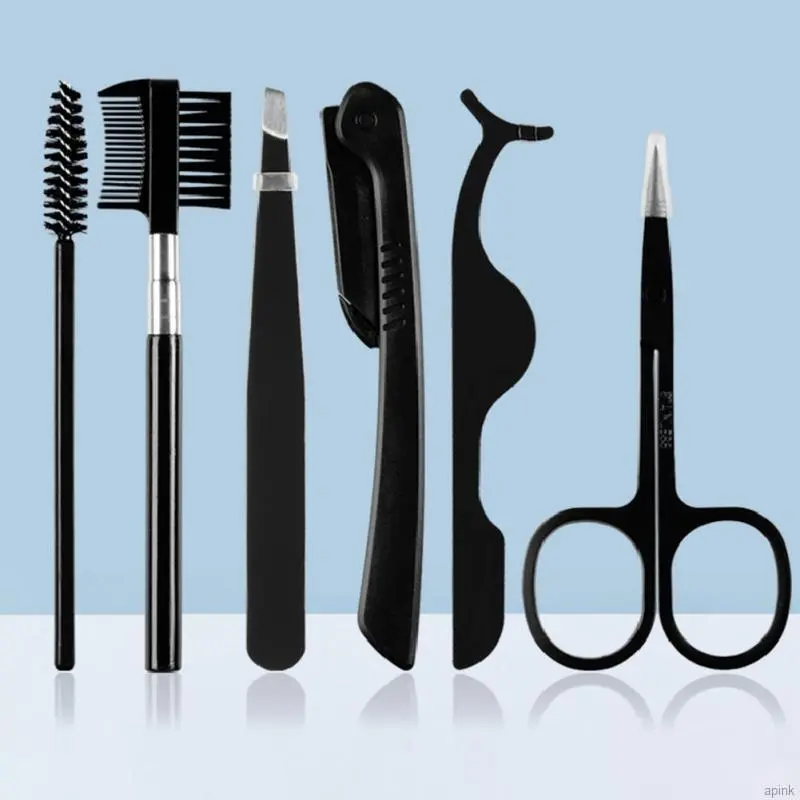 3/4/6 Pcs Eyebrow Shaping Set Eyebrow Razor Scissors Tweezers Trimmers Cutting Beauty Tools Kit