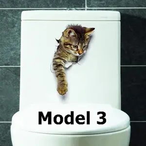 Stiker Kucing lucu 3d mobil motor eksterior PVC sticker hewan hiasan dinding rumah dekorasi kulkas atau kamar seperti binatang nyata Car