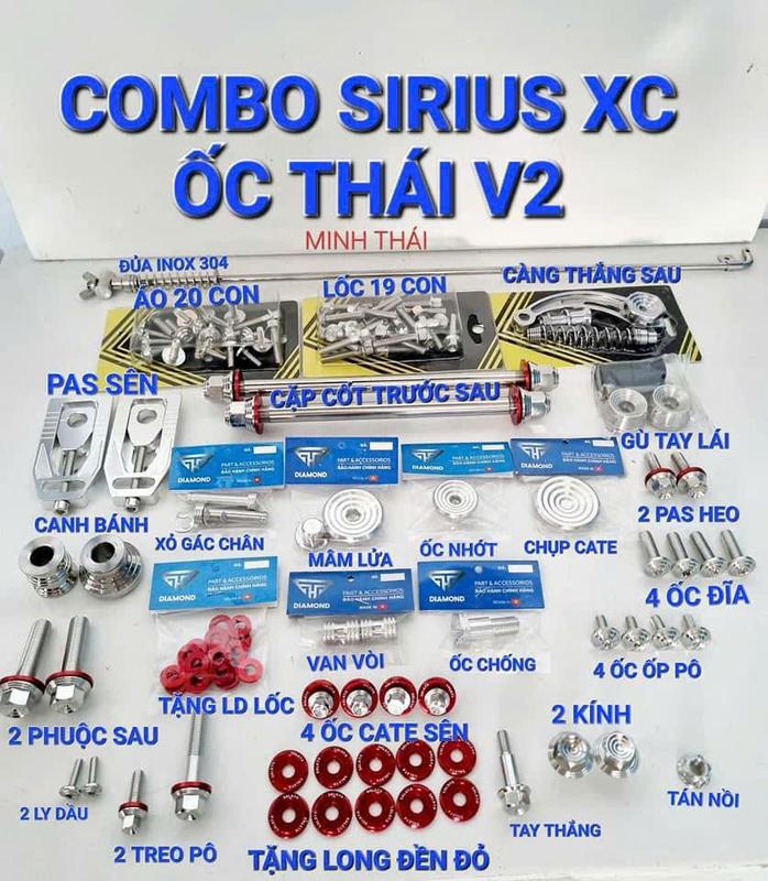  COMBO Full Xe Ốc Salaya Inox 304 Các Dòng Xe 