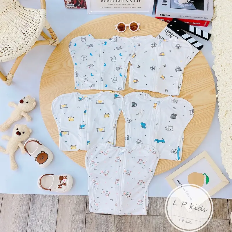 (MS71)Nhộng chũn thun lạnh siêu mềm mịn cho bé yêu màu trắng 3