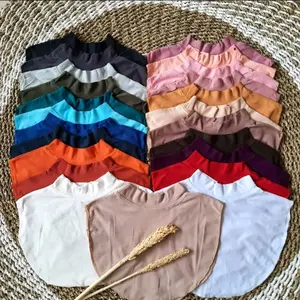 Manset leher/manset toga penutup leher Abu Biru