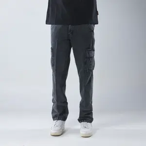 Superego Celana Cargo Pants Pria Jeans Reguler Standard Denim Snow Black Dewasa Fit Remaja SCPDW01D