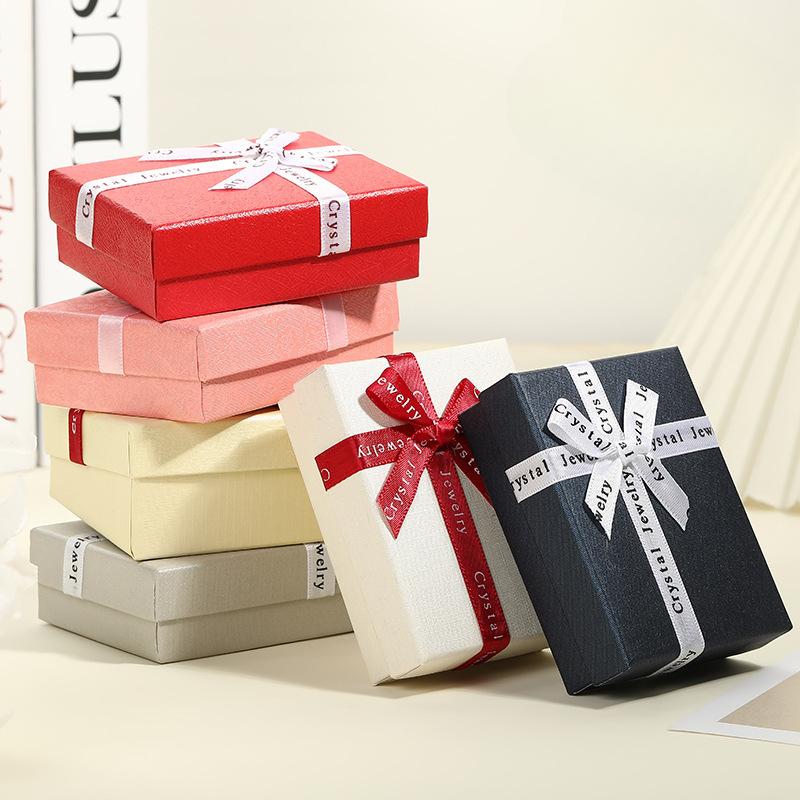 Hộp Quà Sinh Nhật, Hộp Đựng Vòng Cổ, Hộp Đựng Nhẫn, Hộp Đóng Gói Trang Sức, Nơ Giấy, Thích Hợp Làm Hộp Trang Sức, Cho Ngày Của Mẹ