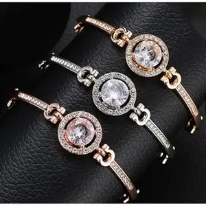Gelang Wanita SATU MATA Emas / Silver Berlian Imitasi Korea Fashion Elegan Women Bracelet Jewelry