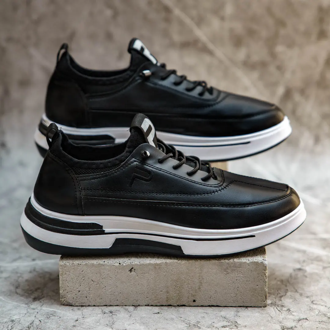 PAULMAY - Sepatu Sneakers pria Ignite - Black white Casual Shoes