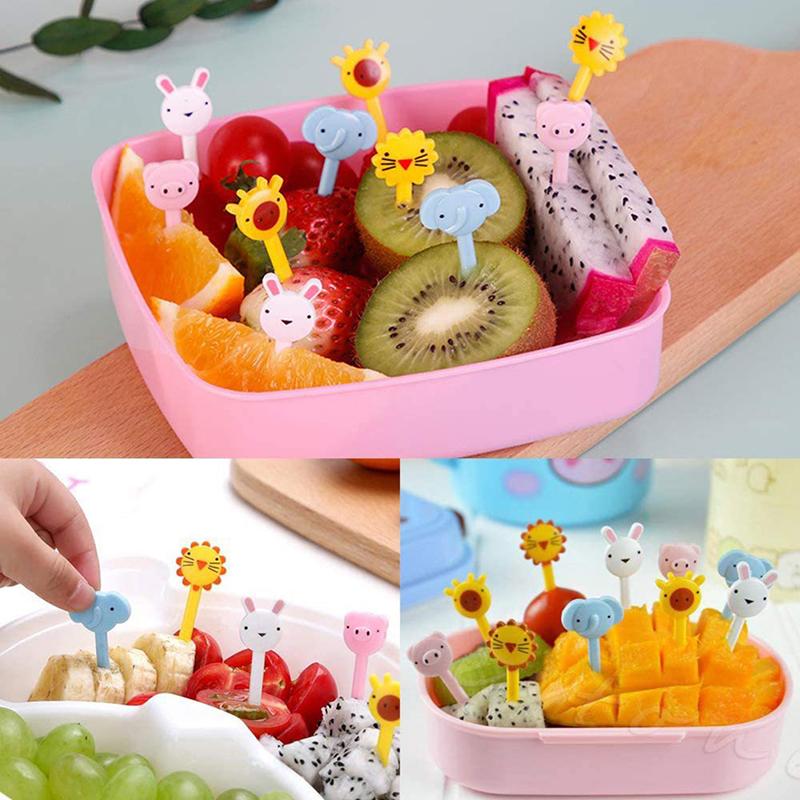 Nĩa Trái Cây, Kích Thước Nhỏ, Thiết Kế Hoạt Hình, Thích Hợp Cho Đồ Ăn Nhẹ, Bánh Ngọt Và Món Tráng Miệng Cho Trẻ Em, Chọc Tăm, Tăm Xỉa Răng, Trang Trí Bữa Trưa Và Tiệc Tùng Bento, đồ dùng Nhà Bếp 1
