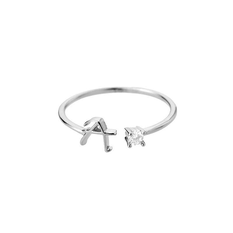 Simple Letter Ring English Letter Ring Women's Opening Adjustable Ring Name Ring 7