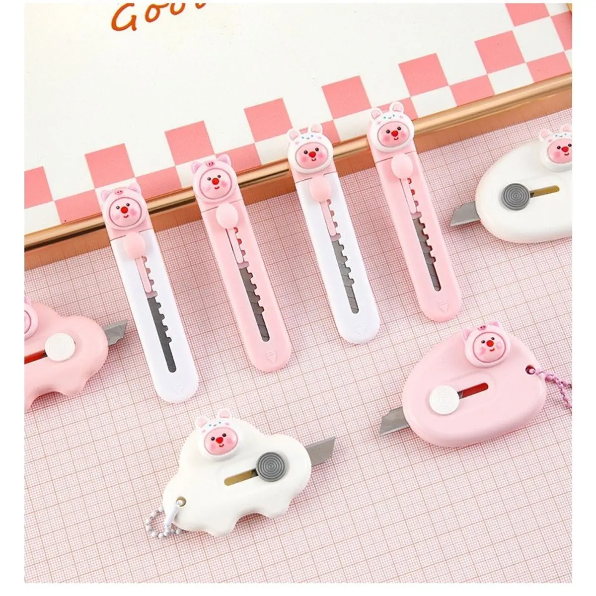 Dao Rọc Giấy Unbox Hàng Mini Loopy Gấu Ina Beauty - Móc Khóa Văn Phòng Phẩm Dễ Thương