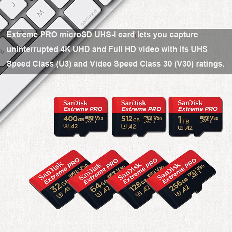 Thẻ nhớ Micro SD, Extreme PRO, 256GB UHS-I, 512GB, 1TB, 64GB, TF Card, Class10, U3, V30, A2, cartao de memoria 6