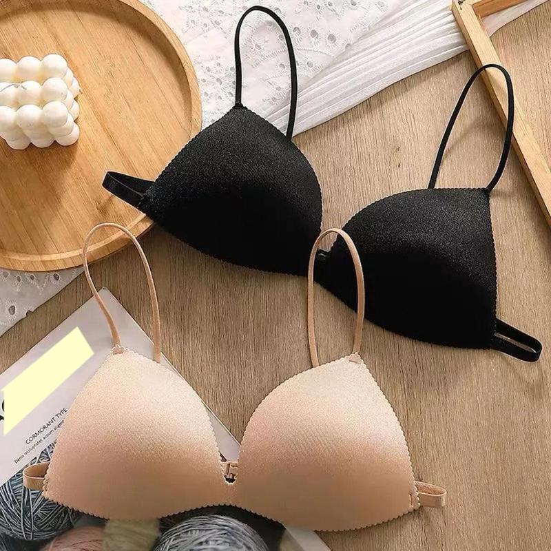 [R31] Áo Bra Su Trơn Dây 2 Mảnh Đệm Vừa Cài Sau Dây Mảnh Freesize 45-56kg Nữ Chất Liệu Su Đúc Mềm Mịn