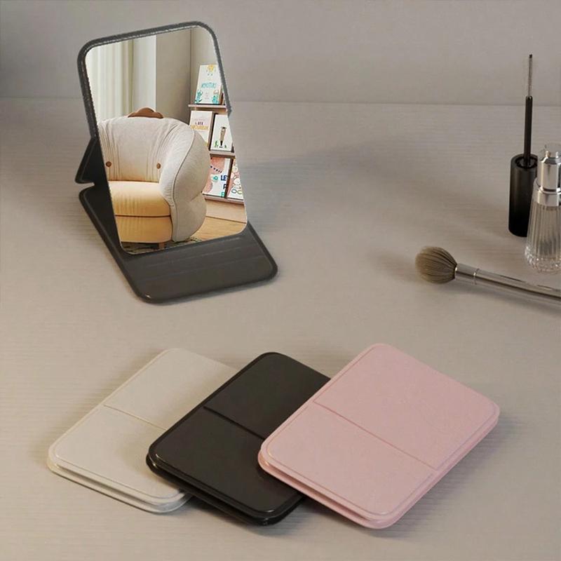 BJ Mini Minimalist PU Mirror Portable Pocket Mirror, Mini Rectangular ...