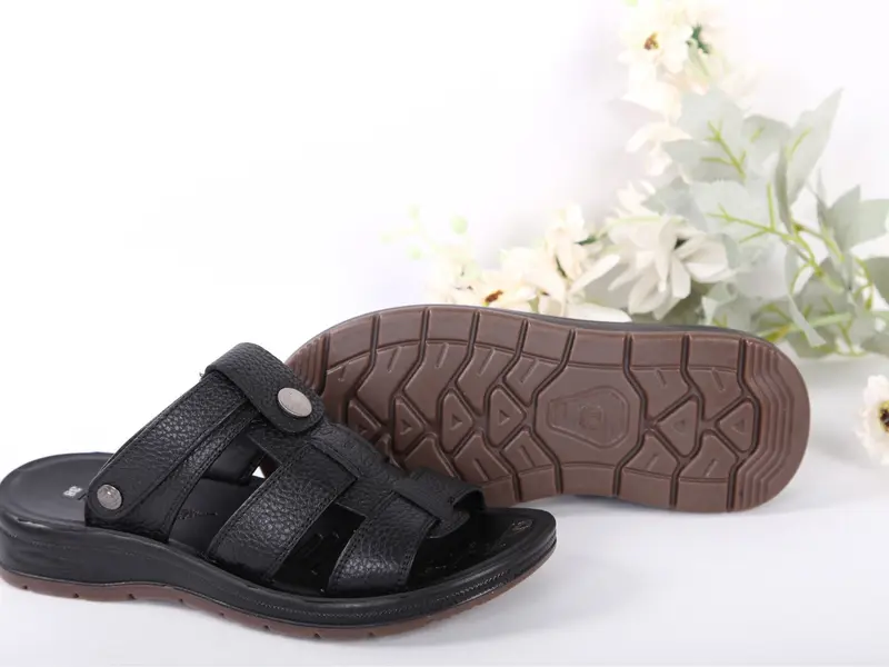 Dép Dọ Da Bò Nappa- ĐẾ KẾP Kiểu Sandal Mũi Mở 2CE Hàng Bảo Hành 12 Tháng Nhung  Đế Bằng DéP 7