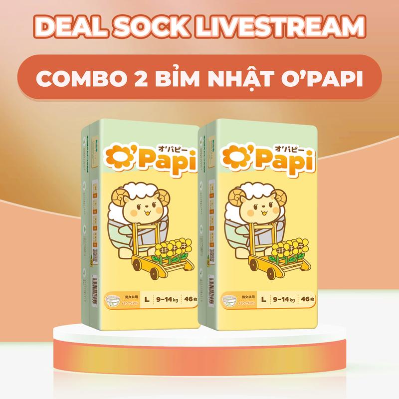 COMBO 2 Bịch Tã/Bỉm Opapi Nhật Bản mỏng nhẹ