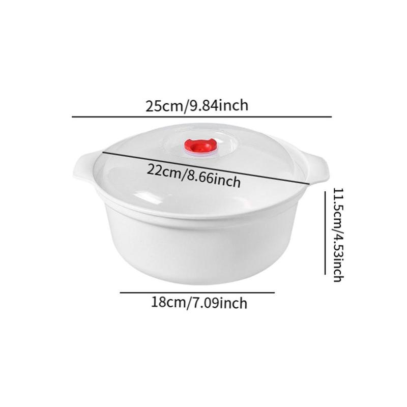 Product Introduction of Microwave Bowl with Lid Serving Bowl Multi Purpose Heating Food Soup Bowl Storage Container Microwave Cookware for Home Dorm 0