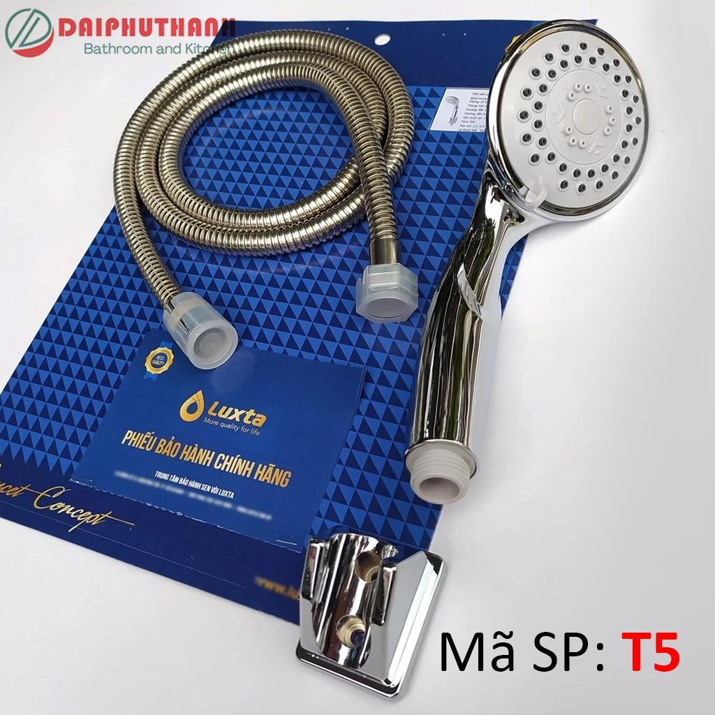 Tay Sen Tắm Chính Hãng LUXTA Nhựa Mạ Crome Bóng Nhiều Mẫu T5 T11 TX22 - Đủ bộ tay sen-dây sen-gác sen và phụ kiện lắp