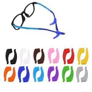 【Sktlz】Kaca Silikon Anti-Slip Cover Multi-color Earmuffs Ear Hooks Fixed Glass Accessories