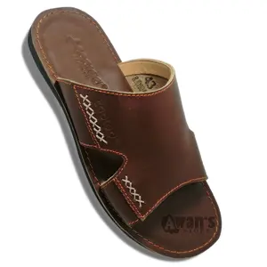 Sandal Pria Kulit Sapi Model Selop Coklat