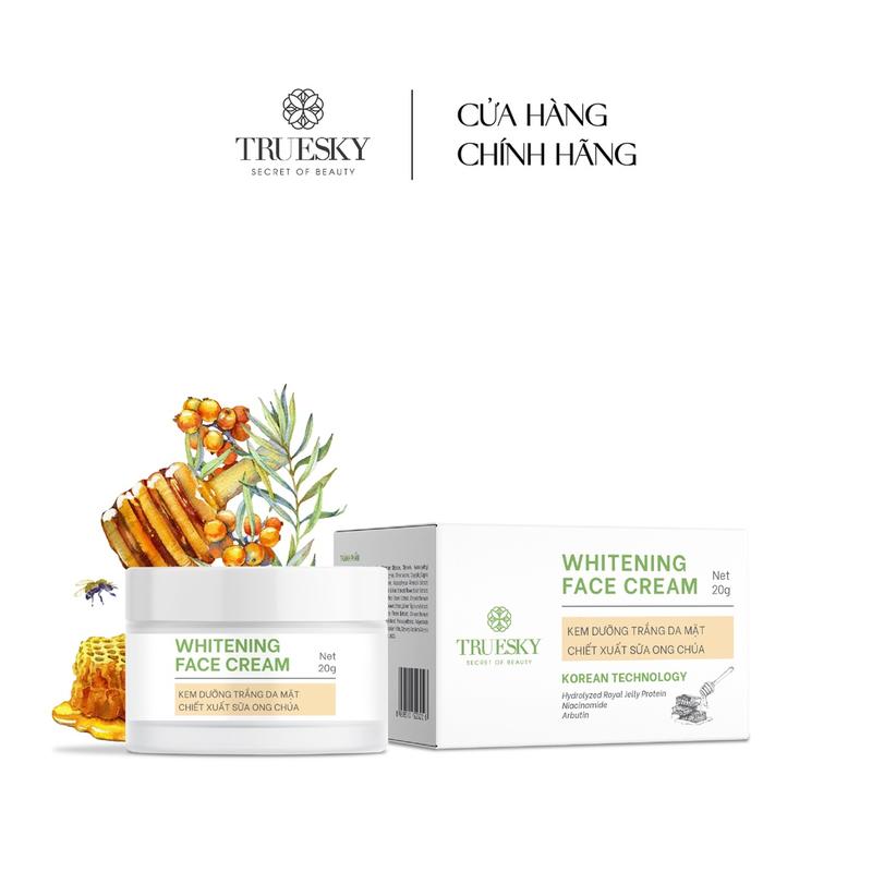 Kem dưỡng trắng da mặt chiết xuất sữa ong chúa Truesky Whitening Face Cream 20g Làm Đẹp Da Skincare