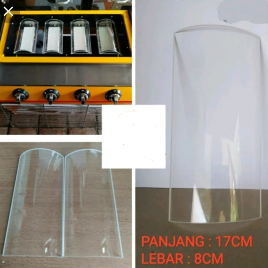 Kaca plat kompor pemanggang sosis anti panas/ kaca roaster