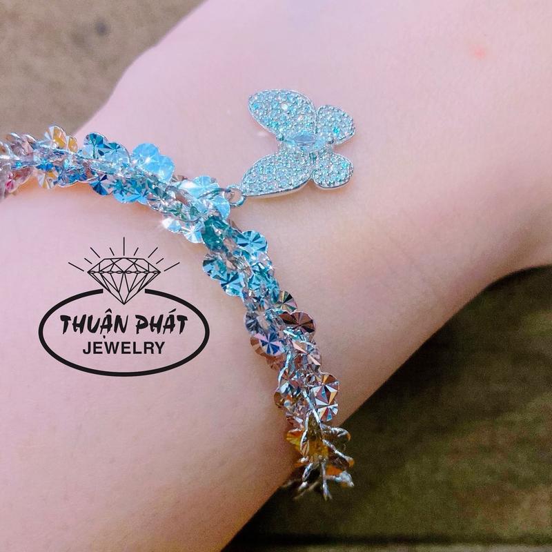 Phụ Kiện Lắc Tay Nữ L054 Charm Tòn Ten 4 Món Đeo Tay Sang Trọng Trang Sức Bạc Ý Xi Bạch Kim - Bạc Thuận Phát 2