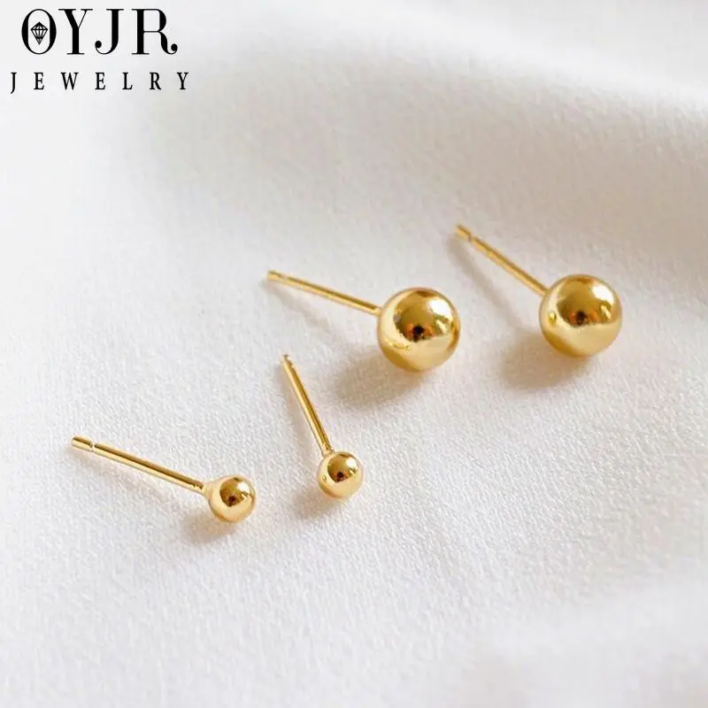 OYJR Ladies personality titanium stainless design round ball shape simple gentle 1