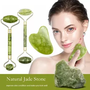 DBL HL0619 Alat Pijat Muka Wajah Jade Roller Massager Facial Message Batu Roller Giok Stone Y1752