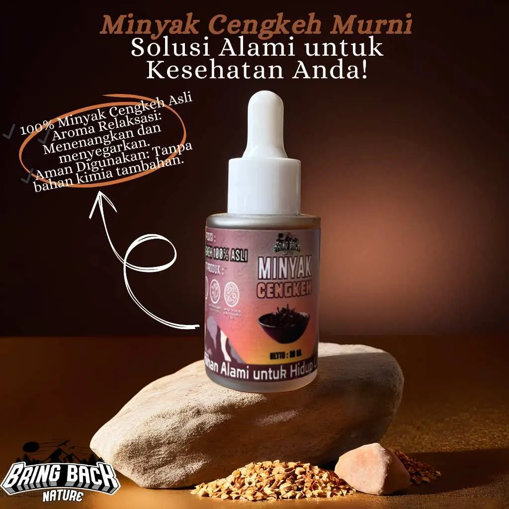 Clove Bud Essential Oil 30ml / MINYAK CENGKEH 100% ASLI DAN MURNI / Obat Sakit Gigi Perawatan Kulit Wajah dan Minyak Oles Lainnya