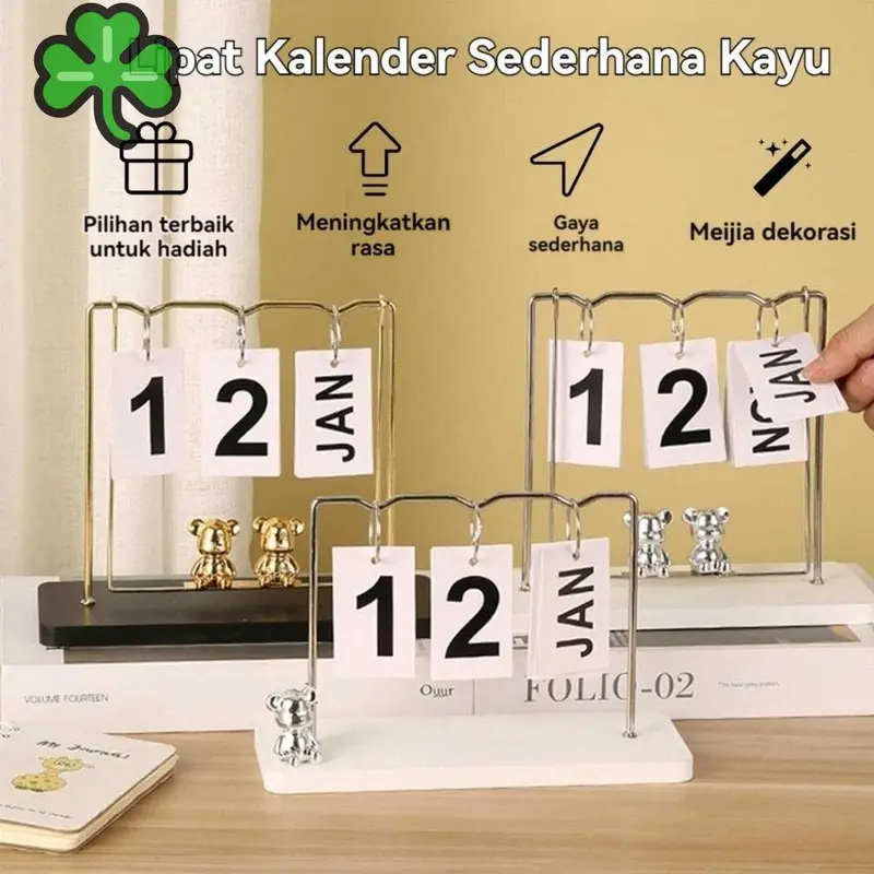 ​Kalender Meja Gaya Eropa yang Kreatif - Hiasan Kantor dan Ruang Tamu yang Estetis dan Fungsional 2
