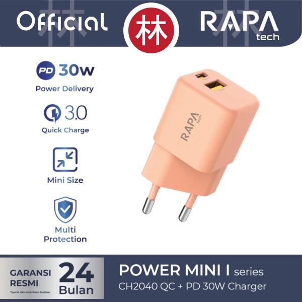 Gambar RAPAtech CH2040 - POWER MINI I - QC + PD30W Charger 2 Port QC3.0 30W - . dari Liem Group Kota Administrasi Jakarta Barat Tokopedia