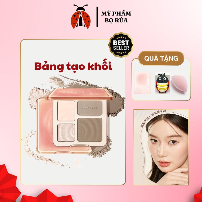 Bảng Tạo khối JUDYDOLL Bắt sáng và Tạo khối highlight tự nhiên lâu trôi chống nước 9g tạo khối Cosmetic Mỹ Phẩm