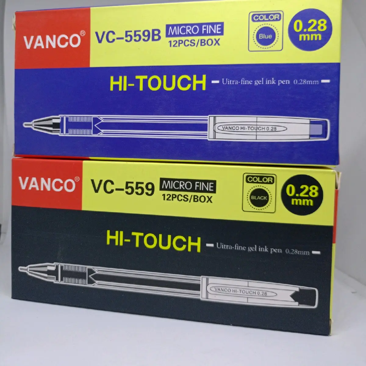 (12 biji) Bolpen VANCO VC-559 Hi-Touch 0.28 Gel  - Stationery,