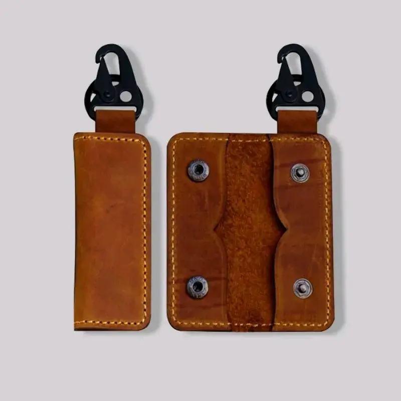 Gantungan Kunci Dompet STNK Motor Mobil Minimalis AG001 - Kulit Sintetis Premium Import - Pink, Keychain, Elegan 7