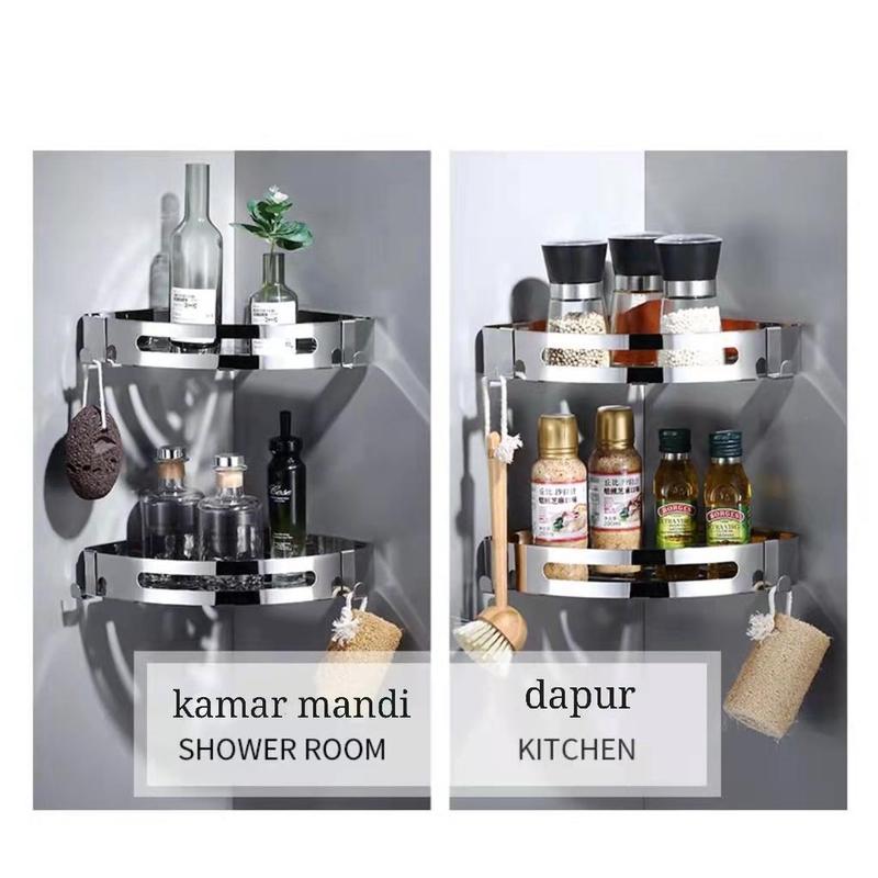 Product Introduction of Icarer Family   Rak Sabun Sudut  Rak Kamar Mandi Dinding Stainless Steel Rak Gantung Toilet Aluminium Aluminium 25