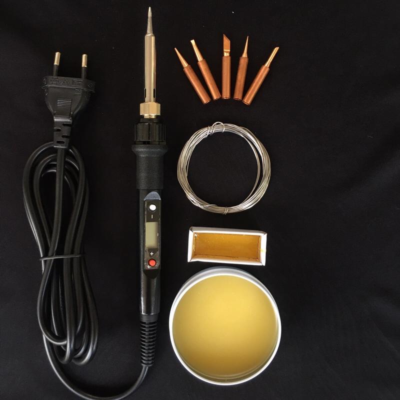 Bộ Mỏ Hàn Thiếc Điều Chỉnh Nhiệt Độ 80w Có Màn Hình LCD Hiển Thị