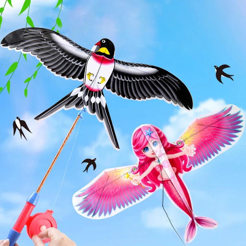 Product Introduction of Cartoon Children Kite Mini Plastic Toys Kite + 40cm Hand Brake Fishing Rod Outdoor Toys For Kids Gifts 16