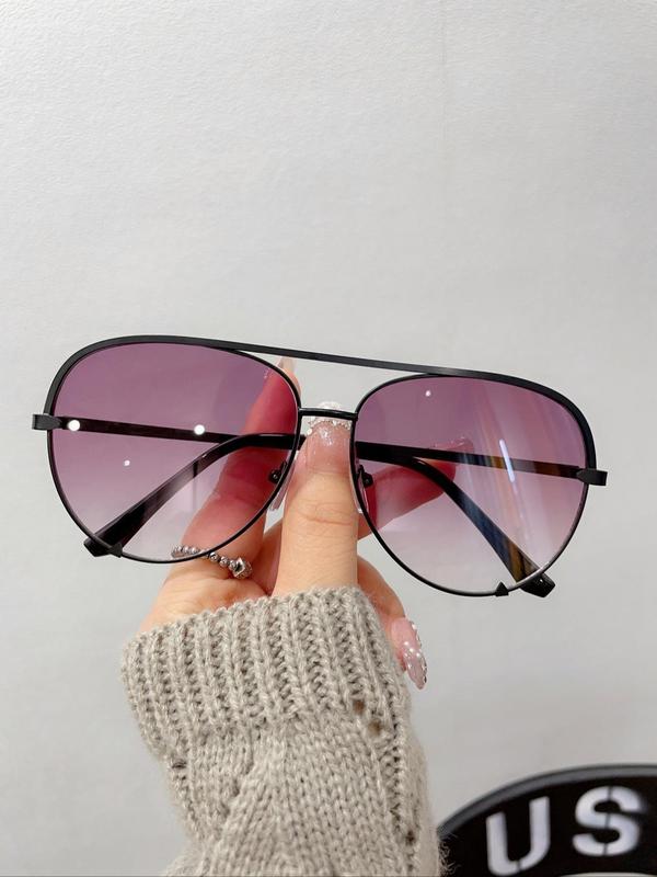 Unisex Simple Style Plain Color Sunglasses, Summer Vintage Trendy Sunglasses for Everyday Use, Fashion Accessories for Outdoor Activities 4
