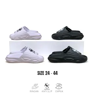 SUMMER Sandal Selop Cowok Trandy Simple Bahan Karet Eva  Anti Licin dan Nyaman di Pake Ukuran 24-44