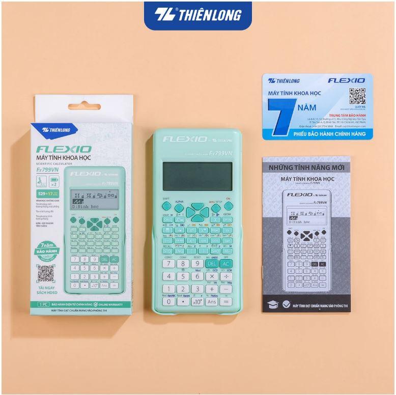 Máy tính cầm tay Flexio 799 MÀU XANH BẠC HÀ bản mới 2024